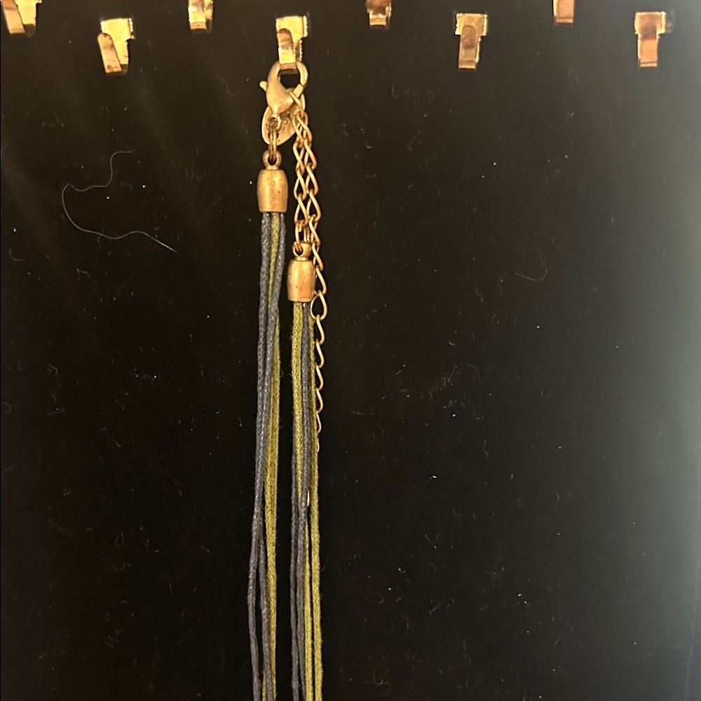 Lia Sophia Gold and Green Mosaic Necklace - Picture 2 of 2